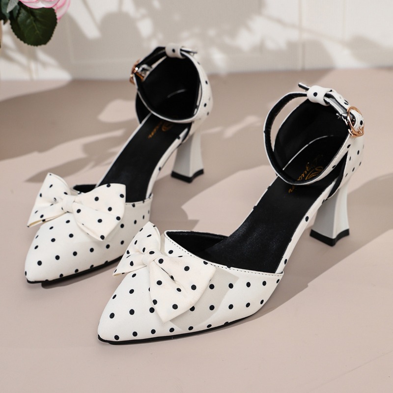 Women Shoes Heels - 2026 New Fashion Polka Dot Ankle