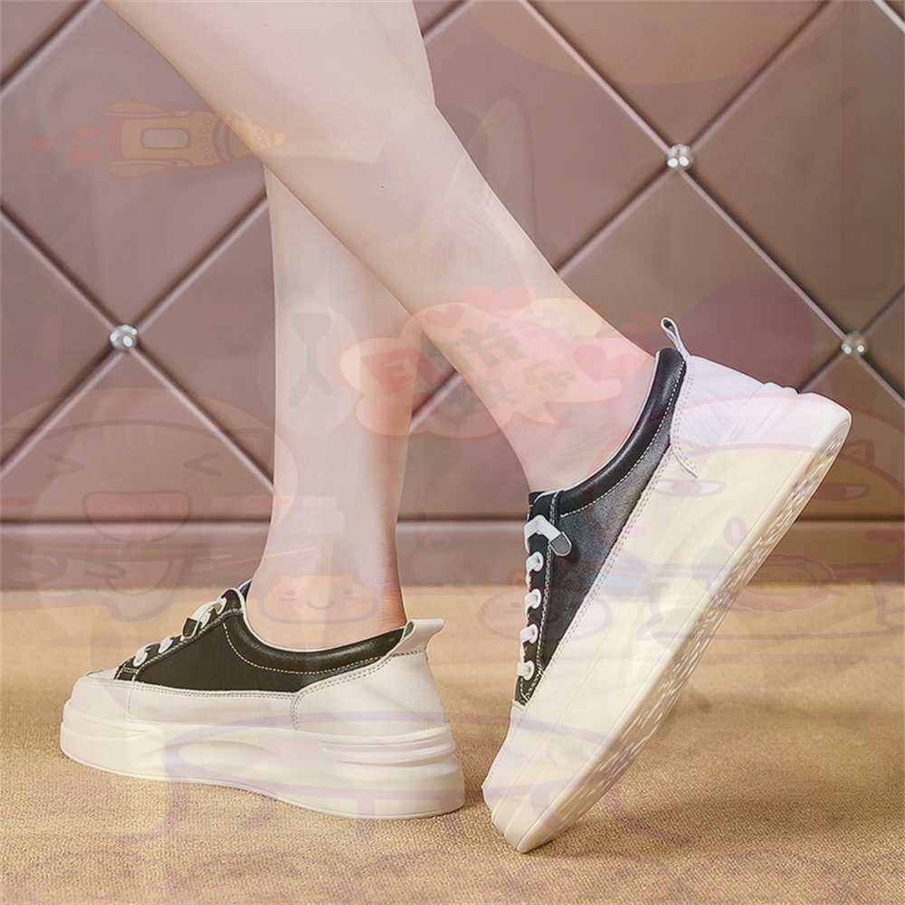 Women Shoes Brown Colour - Lace-up Chunky Loafers Woman Skateboarding Sports