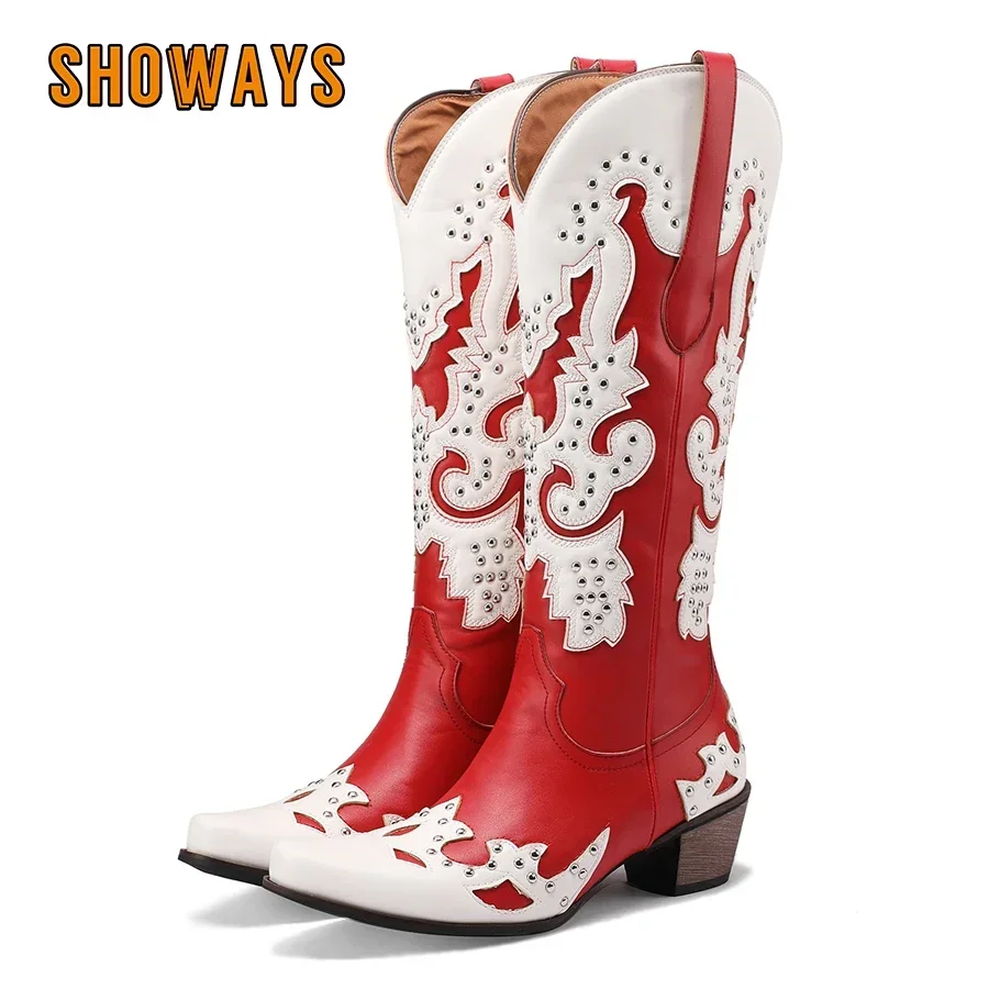 Western Cowgirl Boot - Western Women Knee High Boots Cowboy