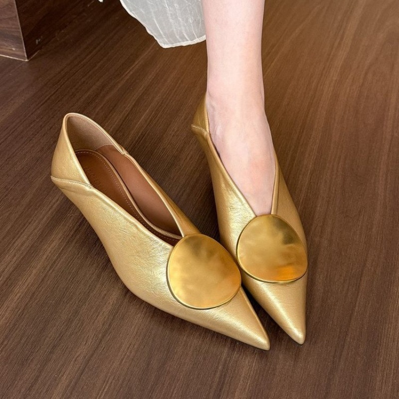 Women Shoes Heels - 2025 Spring Summer Pointed Toe Footwear