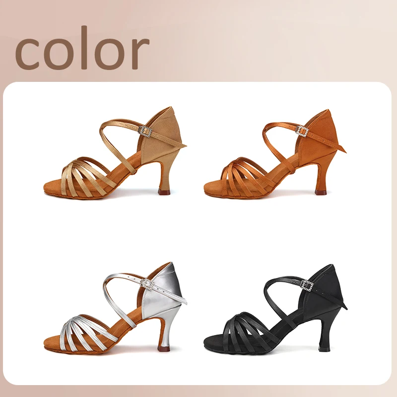 Women Shoes Brown Colour - Hot Selling Latin Dancing Shoes Women