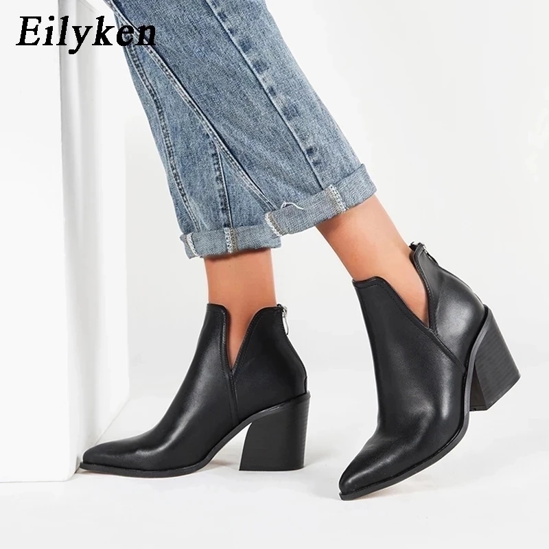 Western Cowgirl Boot - Eilyken Autumn Winter Casual Western Cowboy