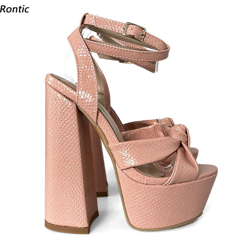 Rontic Hot Handmade Women Plat - огляд і ціна Block Heel Ankle Boots