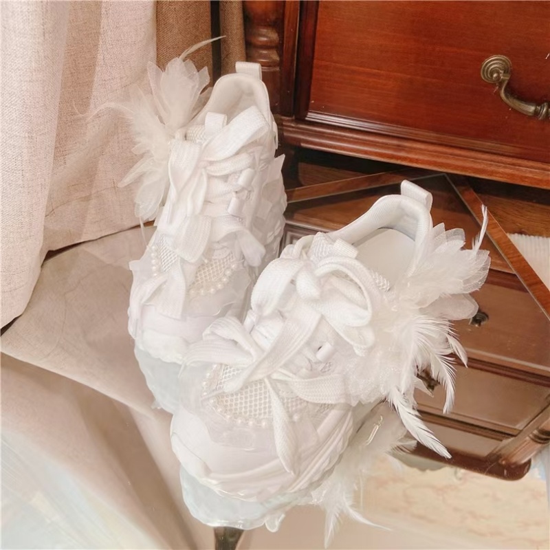 White floral lace rhinestone t - огляд і ціна Women'S Shoes Hands Free