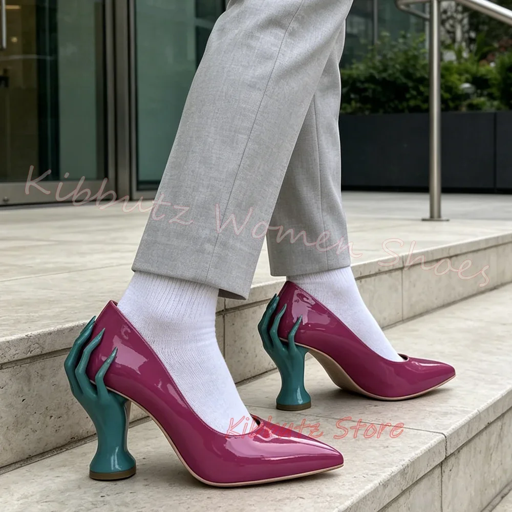 Hand Shape Heel Pumps Pointed  - огляд і ціна Women'S Shoes Hands Free