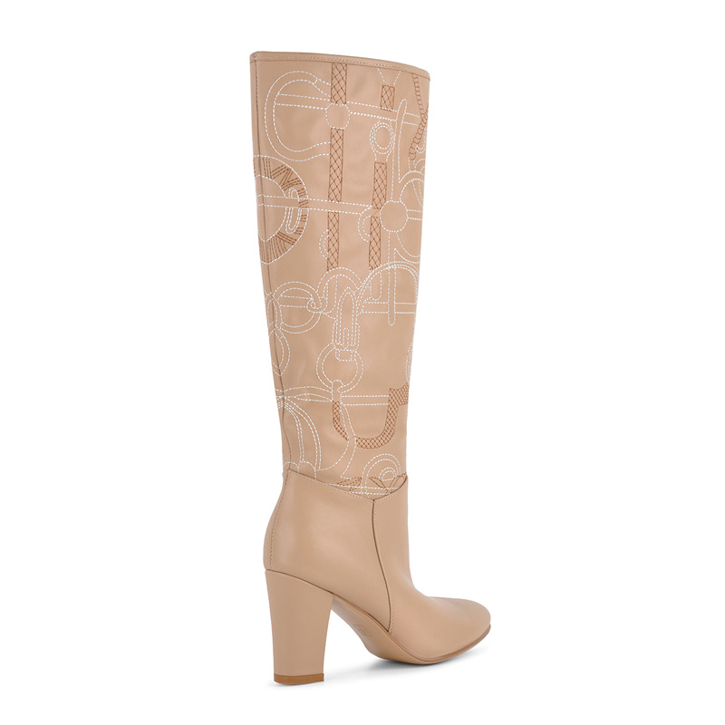 Onlymaker Apricot Embroidery K - огляд і ціна Block Heel Ankle Boots