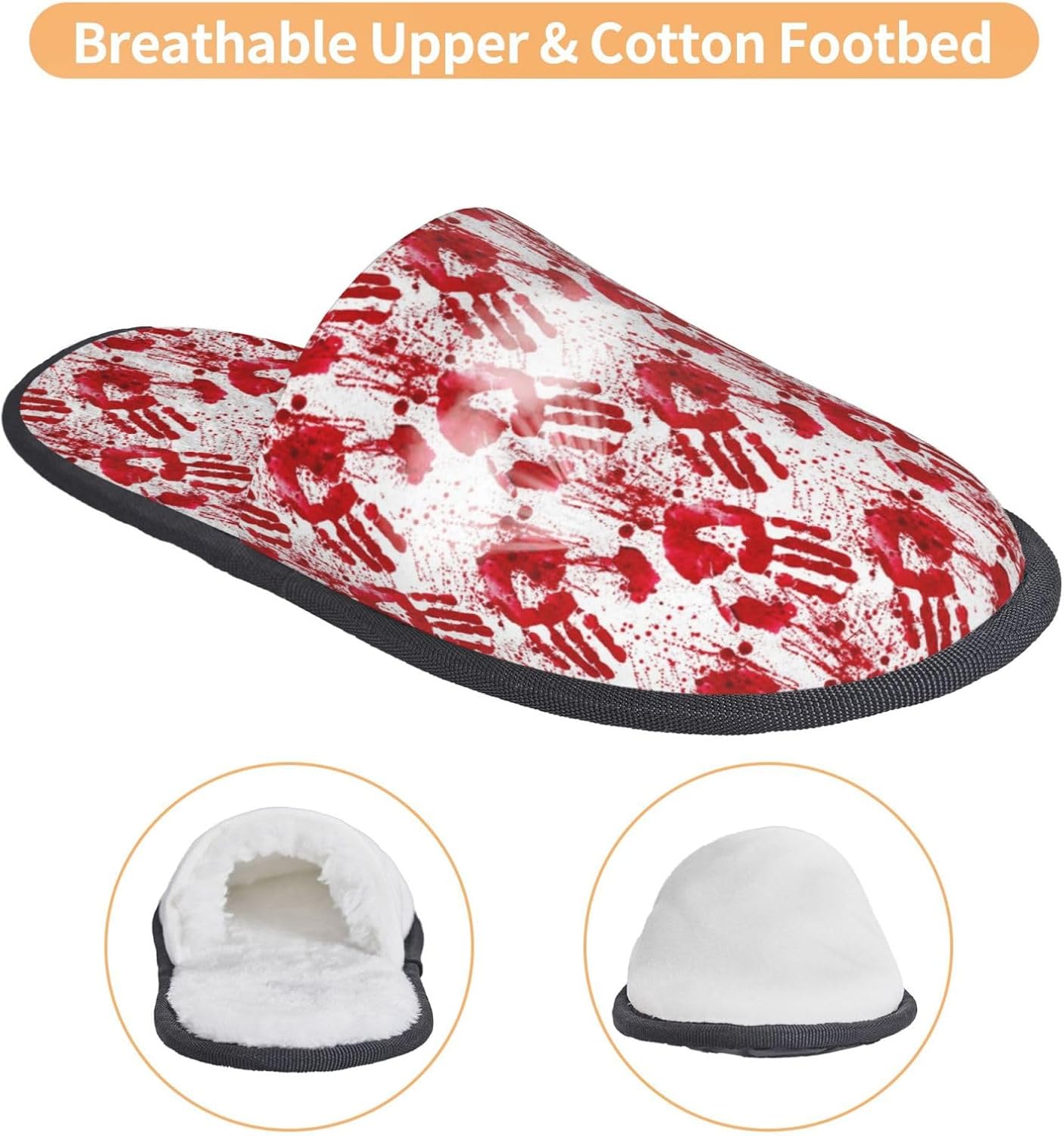 Bloody Hand Print Women Slippe - огляд і ціна Women'S Shoes Hands Free