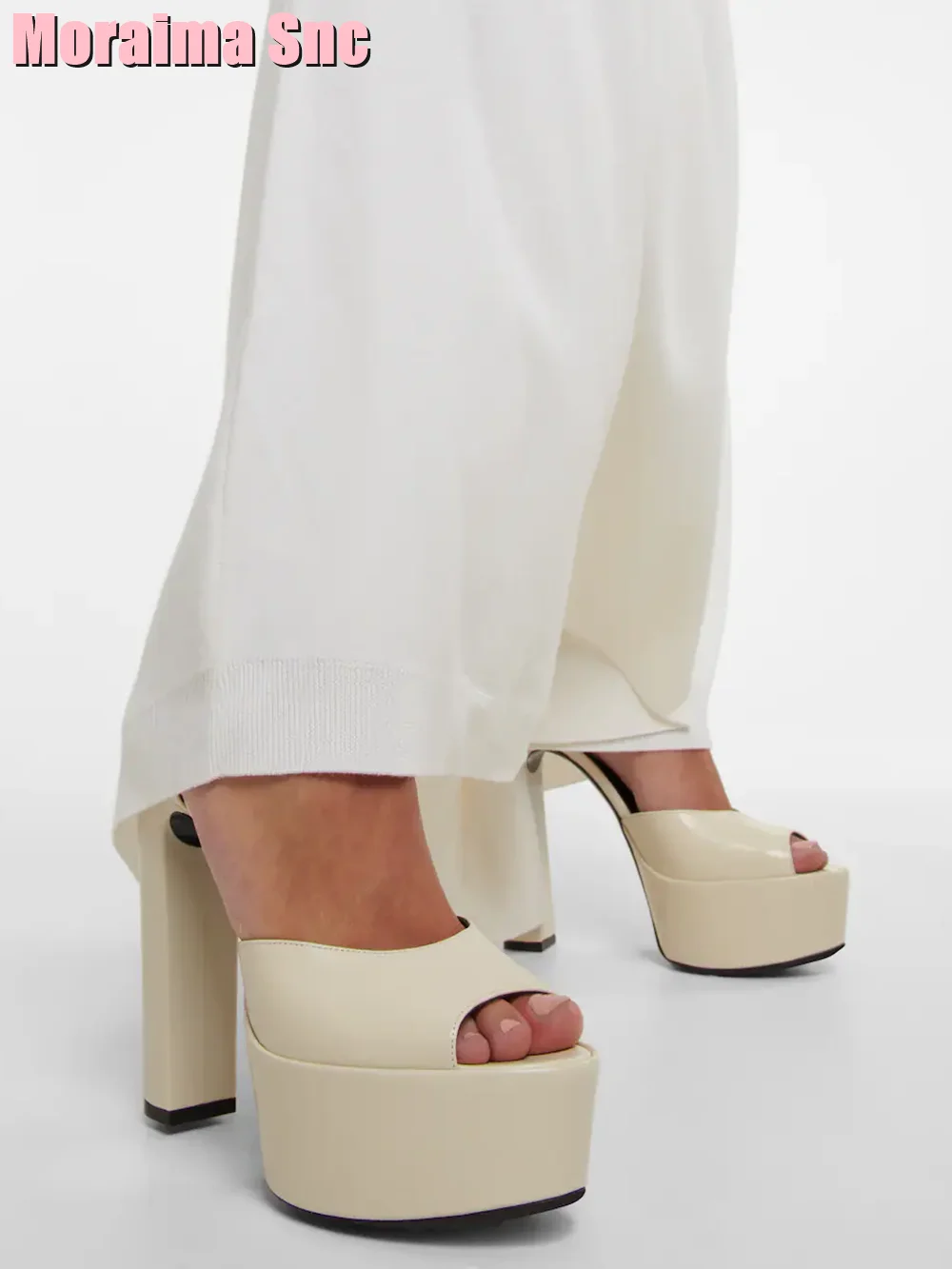 Peep Toe Platform Patent Leath - огляд і ціна Block Heel Ankle Boots