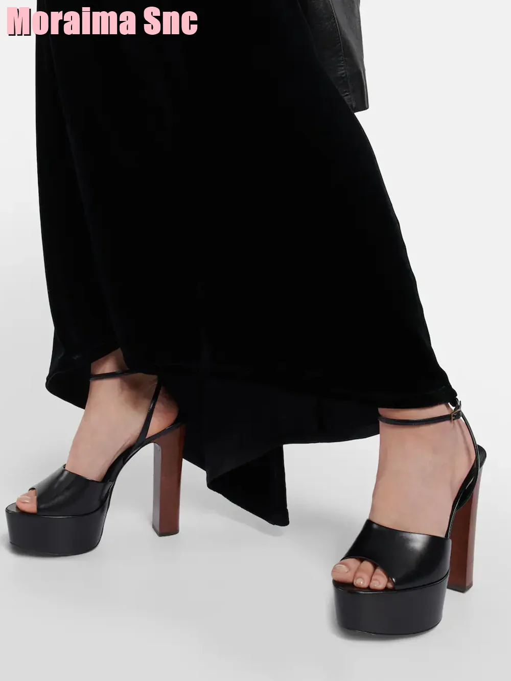 Peep Toe Platform Patent Leath - огляд і ціна Block Heel Ankle Boots