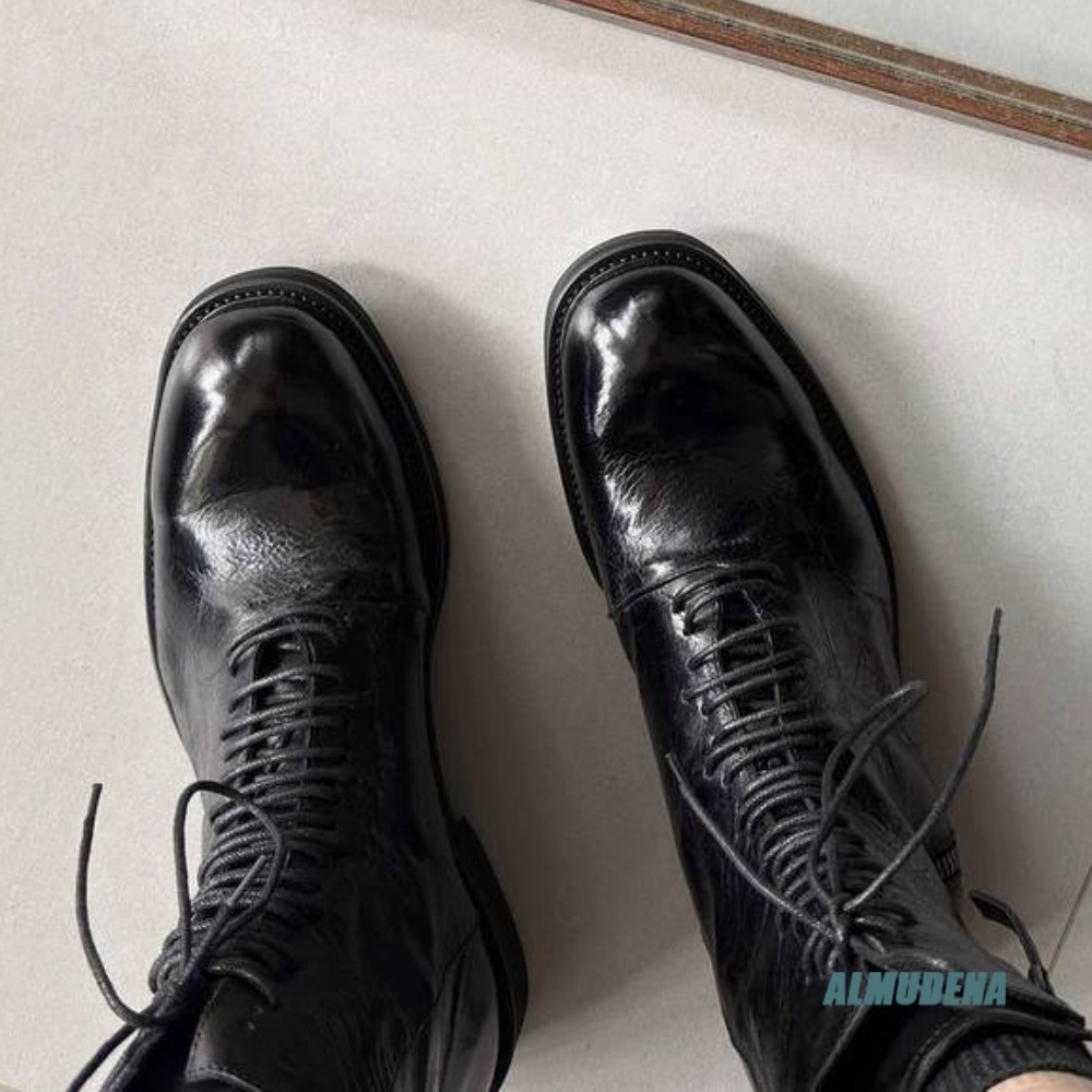 Solid Black Street Style Men H - огляд і ціна Block Heel Ankle Boots