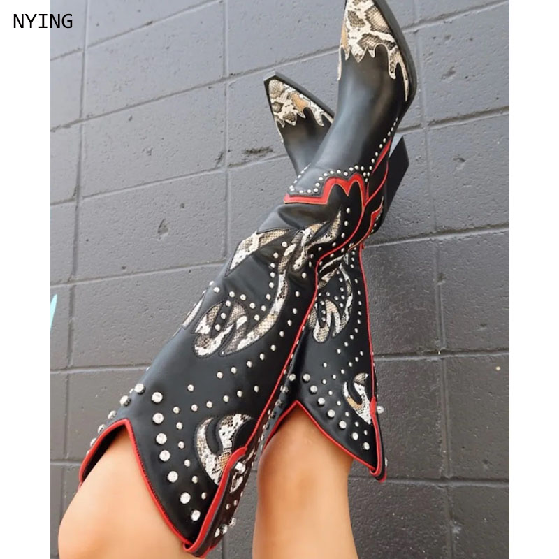 2025 Plus Size 44 Women's Embr - огляд і ціна Western Cowgirl Boot