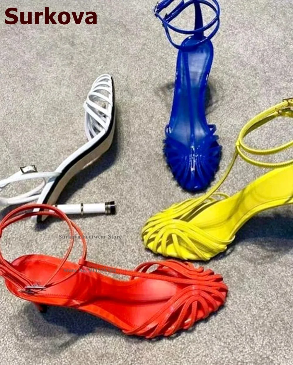 Surkova Matte Leather Thin Str - огляд і ціна Strappy Heeled Sandals