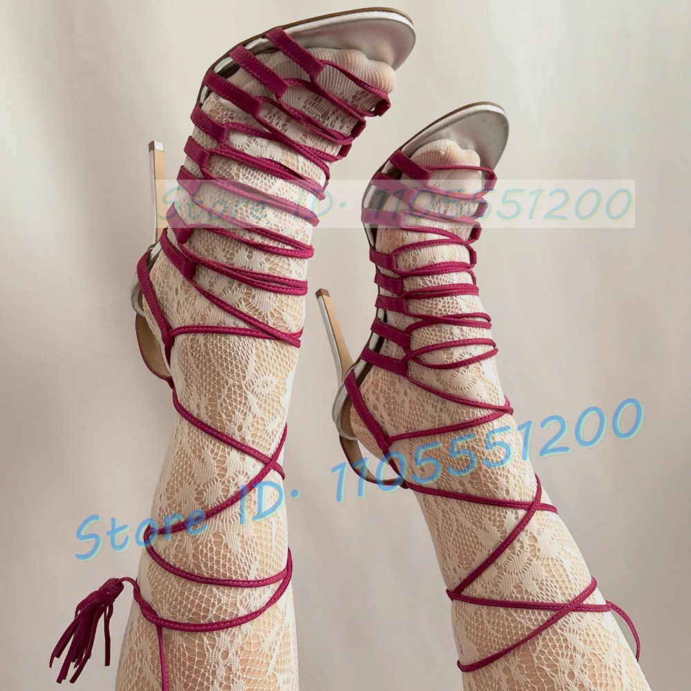 Sexy Rose Red Rope Strappy Hig - огляд і ціна Strappy Heeled Sandals