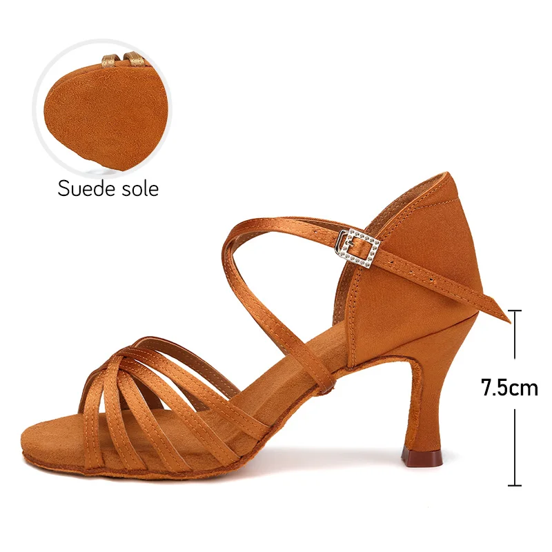 Hot Selling Latin Dancing Shoe - огляд і ціна Women Shoes Brown Colour